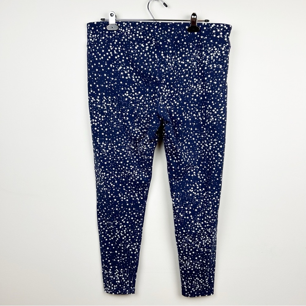 L.L. Bean Star Print Navy Leggings Size XL - Picture 6 of 9